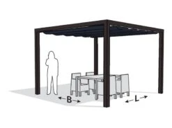 Nesling Aluminium Pergola Optiva Coolfit 319 X 319 Antraciet