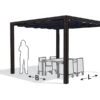 Nesling Aluminium Pergola Optiva Prosail 319 X 319 Antraciet