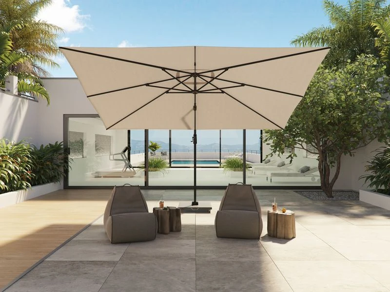 Platinum Zweefparasol Challenger T¹ Premium 4x3 Faded Black - Afbeelding 4
