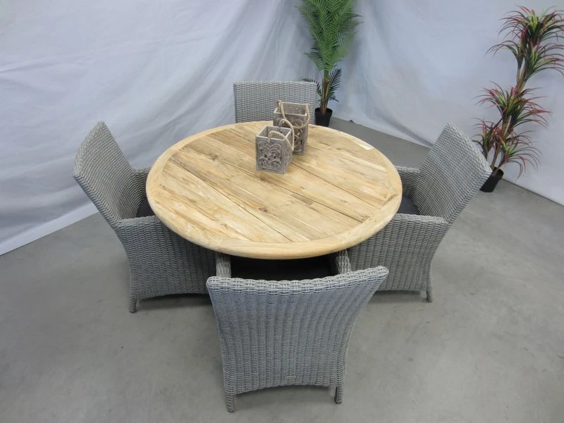 Te Velde Tuinmeubelen Amy Tuinstoel Met Malta Teak Tuintafel - Afbeelding 2