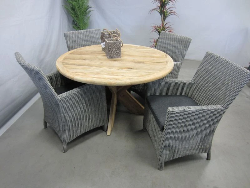 Te Velde Tuinmeubelen Amy Tuinstoel Met Malta Teak Tuintafel - Afbeelding 3