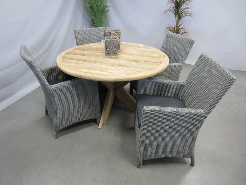 Te Velde Tuinmeubelen Amy Tuinstoel Met Malta Teak Tuintafel - Afbeelding 4