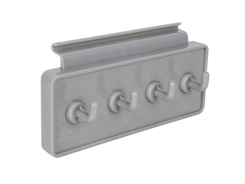 Bo-Camp Kapstok Voor Caravanrail 4 Haaks Wit