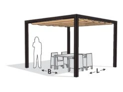 Nesling Aluminium Pergola Optiva Coolfit 319 X 319 Sand