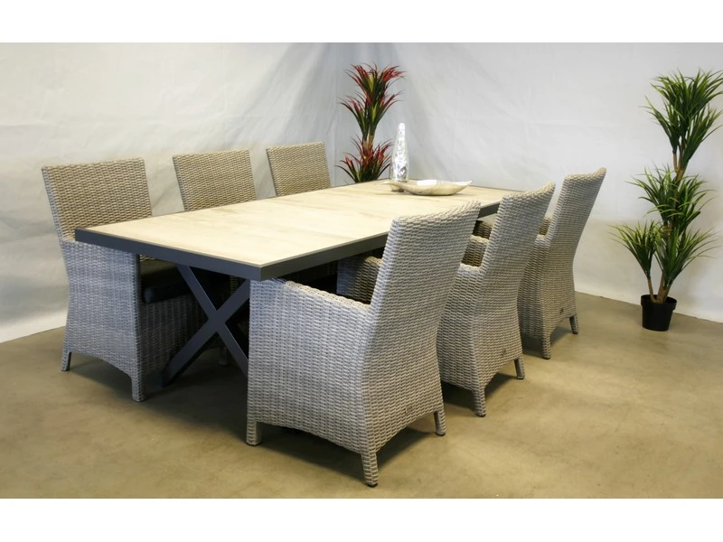 Te Velde Tuinmeubelen Tuinset Amy Met Canterbury Tuintafel - Afbeelding 2