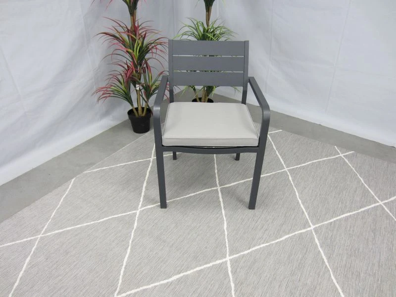 Te Velde Tuinmeubelen Barolo Aluminium Tuinstoel Antraciet