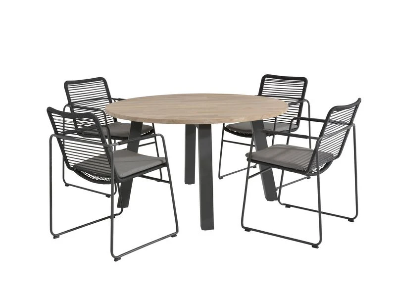 Taste By 4 Seasons Outdoor Tuinset Elba + Derby Ronde Tafel - Afbeelding 2