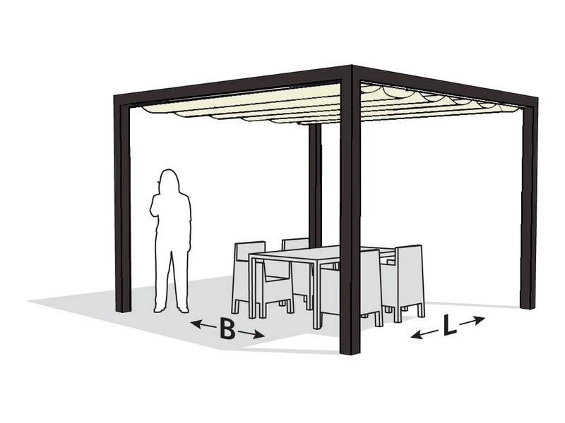 Nesling Aluminium Pergola Optiva Coolfit 319 X 319 Gebroken Wit