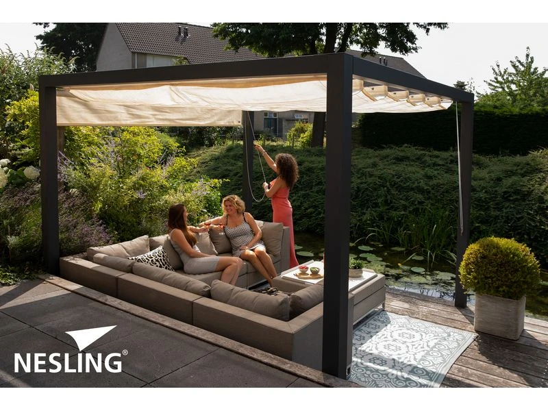 Nesling Aluminium Pergola Optiva Coolfit 319 X 319 Gebroken Wit - Afbeelding 3
