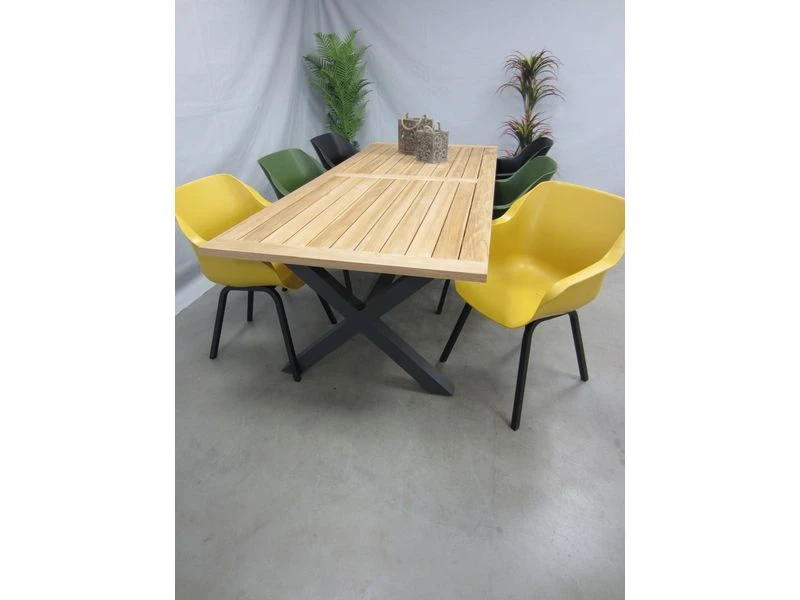 Hartman Tuinset Sophie Element Kleur Met Kruispoot Teaktafel 240 - Afbeelding 5