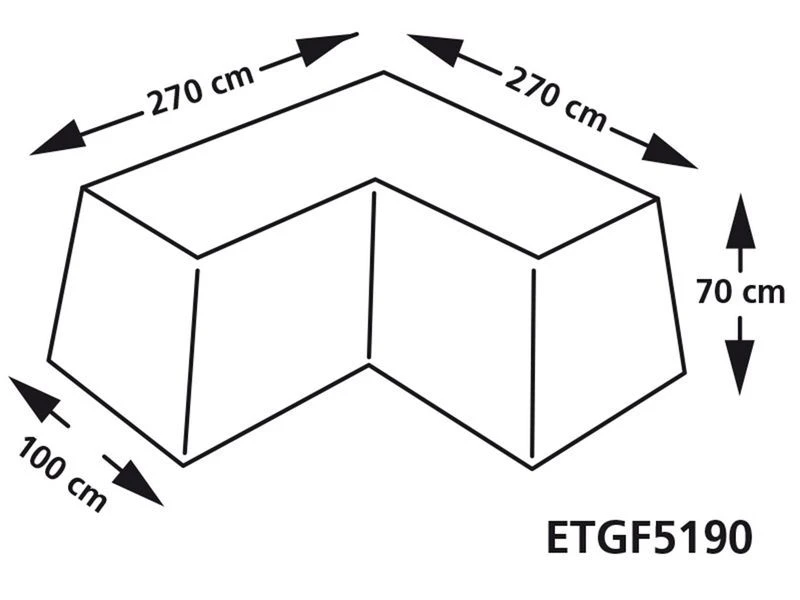 Eurotrail Hoes Voor Lounge Bank L 270 - 270 - Afbeelding 2
