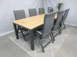 Te Velde Tuinmeubelen Tuinset Milano Tuinstoel Met Palazzo Teak Tuintafel