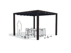 Nesling Aluminium Pergola Optiva Coolfit 402 X 402 Antraciet