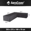 Platinum Aerocover Loungesethoes Hoekset Rechts 355x275x100xH70