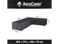 Platinum Aerocover Loungesethoes Hoekset Rechts 355x275x100xH70