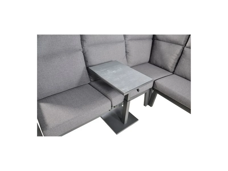 Lesli Living Bijzettafel Verstelbaar Bandol Negro - Afbeelding 5