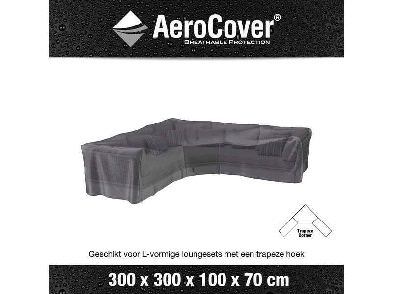 Platinum Aerocover Loungesethoes Hoekset Trapeze 300x300x100xH70 - Afbeelding 2