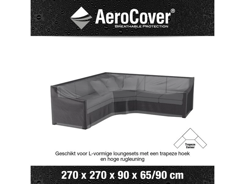 Platinum Aerocover Loungesethoes Hoekset Trapeze 270x270x90xH65/90 - Afbeelding 2
