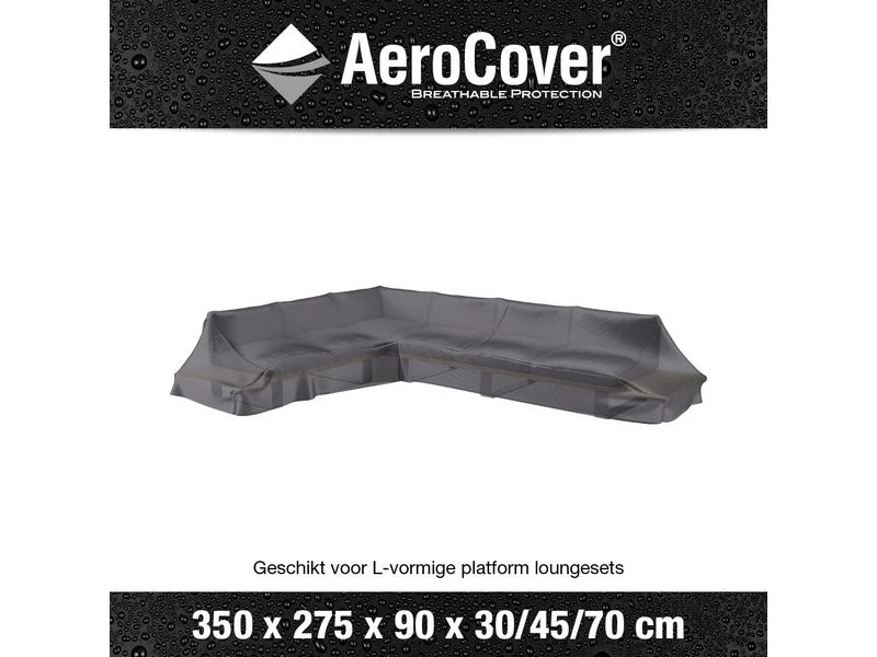 Platinum Aerocover Loungeset Platformhoes Links 350x275x90xH30/45/70 - Afbeelding 2