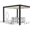 Nesling Aluminium Pergola Optiva Coolfit 402 X 402 Gebroken Wit