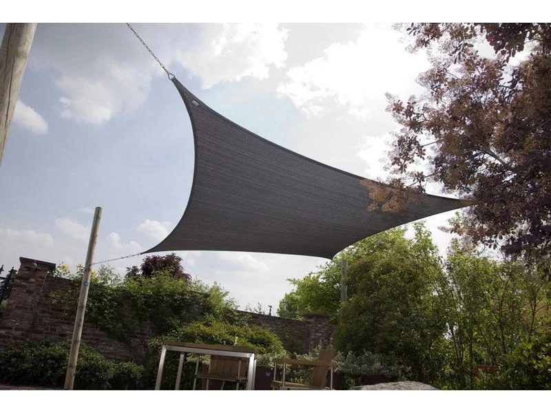 Bo Camp Schaduwdoek Ruit Antraciet - Afbeelding 2