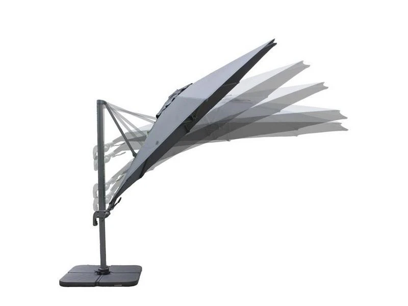 Garden Impressions Zweefparasol Hawaii 3,5 Mtr Grijs - Afbeelding 2